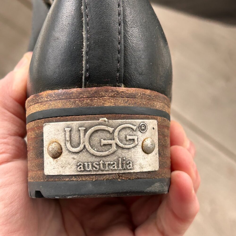 UGG Leather Boots, Shearling Lined, Women's Size 10  NWOT